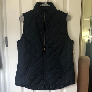 Navy Blue Quilted Vest